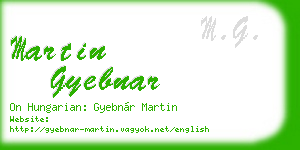 martin gyebnar business card